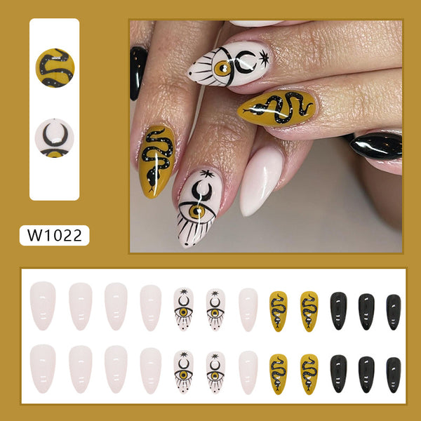 12 Sizes-24 Pcs Press On Nails W1022