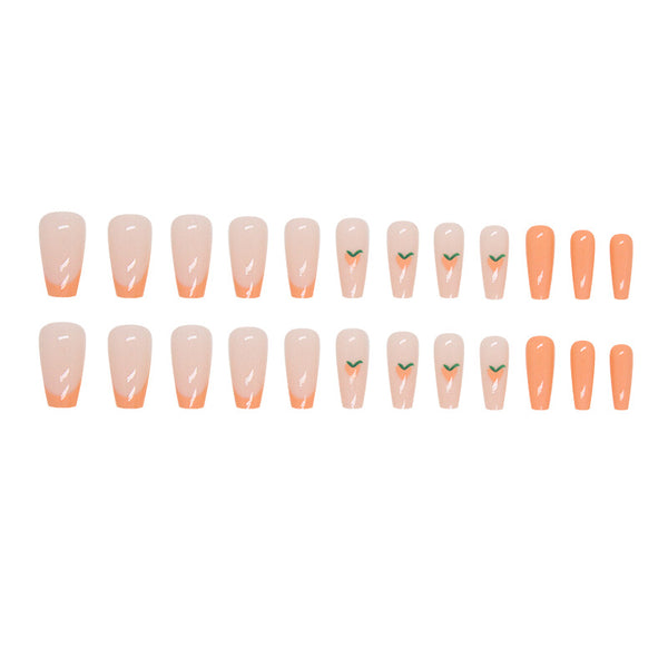 12 Sizes-24 Pcs Press On Nails W1181