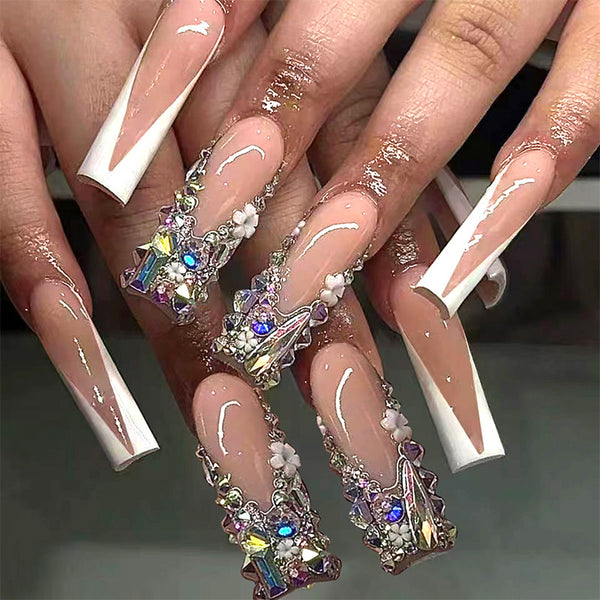 12 Sizes-24 Pcs Press On Nails Z1032
