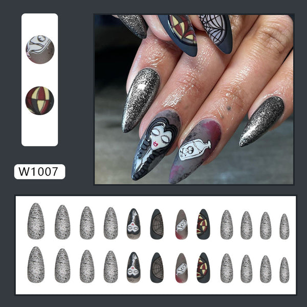 12 Sizes-24 Pcs Press On Nails W1001