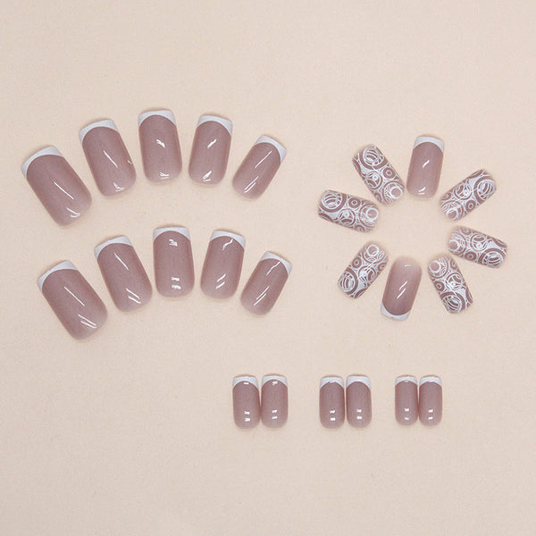 12 Sizes-24 Pcs Press On Nails W1277