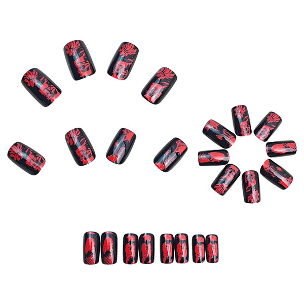 12 Sizes-24 Pcs Press On Nails Y1987