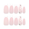 French Long Matte Pink Press on Nails