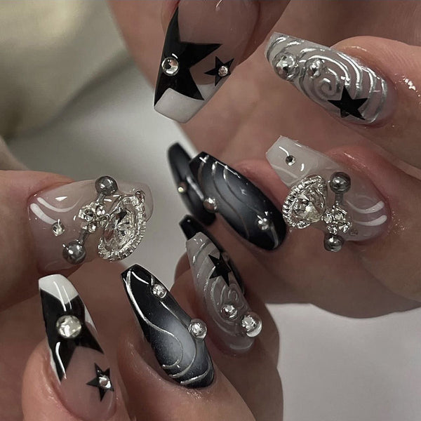 12 Sizes-24 Pcs Press On Nails JP3271