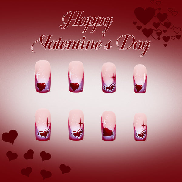 12 Sizes-24 Pcs Press On Nails C1482