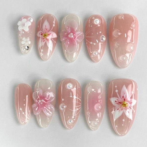 12 Sizes-24 Pcs Press On Nails JP4328