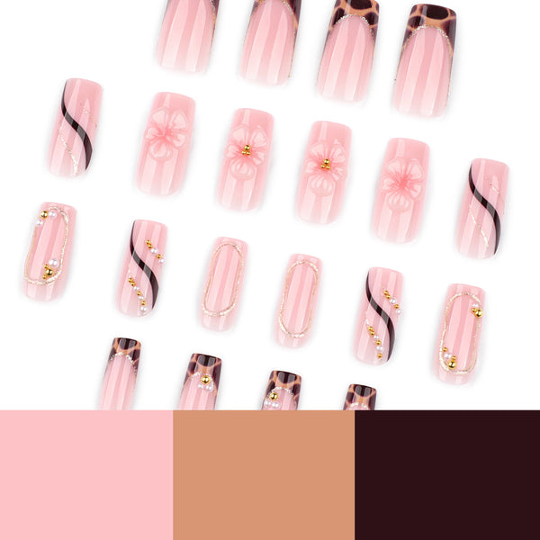 12 Sizes-24 Pcs Press On Nails JP4280