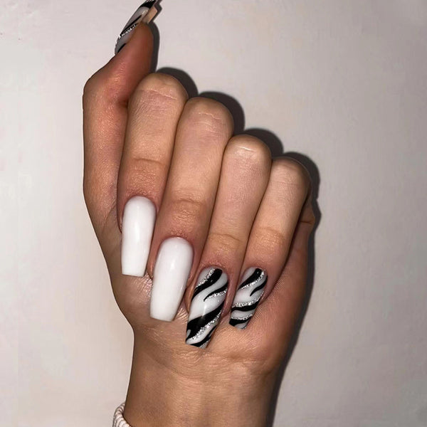 12 Sizes-24 Pcs Press On Nails W649