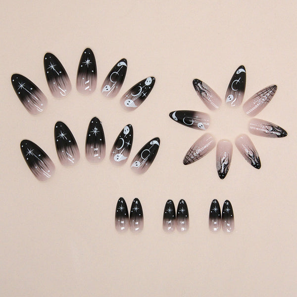 12 Sizes-24 Pcs Press On Nails W1417