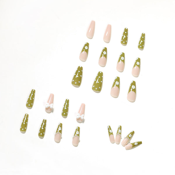 12 Sizes-24 Pcs Press On Nails JP1205