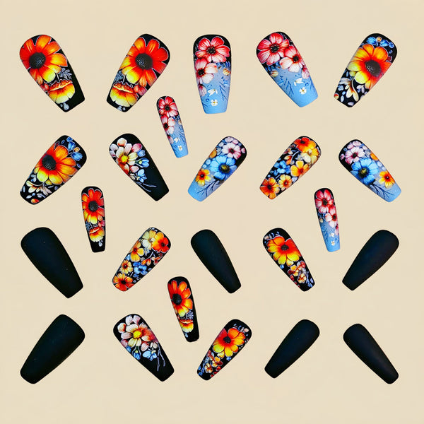12 Sizes-24 Pcs Press On Nails Y804