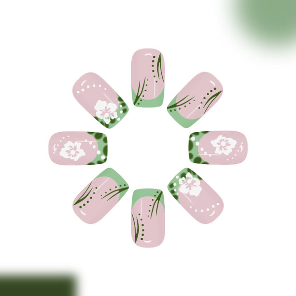 12 Sizes-24 Pcs Press On Nails C1548