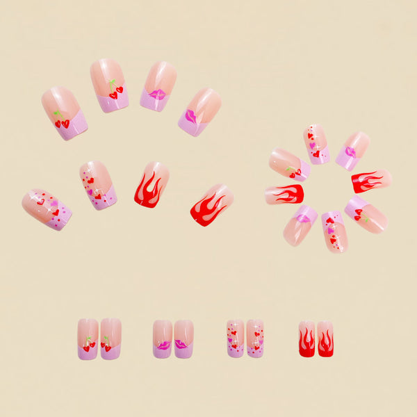 12 Sizes-24 Pcs Press On Nails Y488