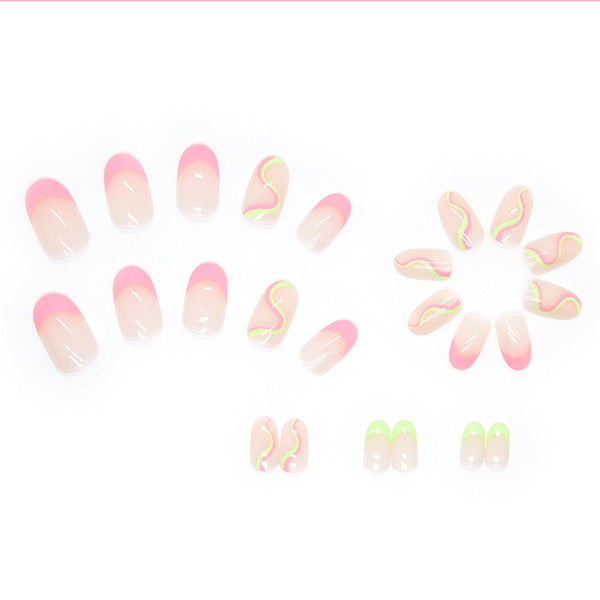 12 Sizes-24 Pcs Press On Nails W147