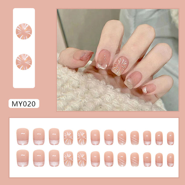 12 Sizes-24 Pcs Press On Nails MY020