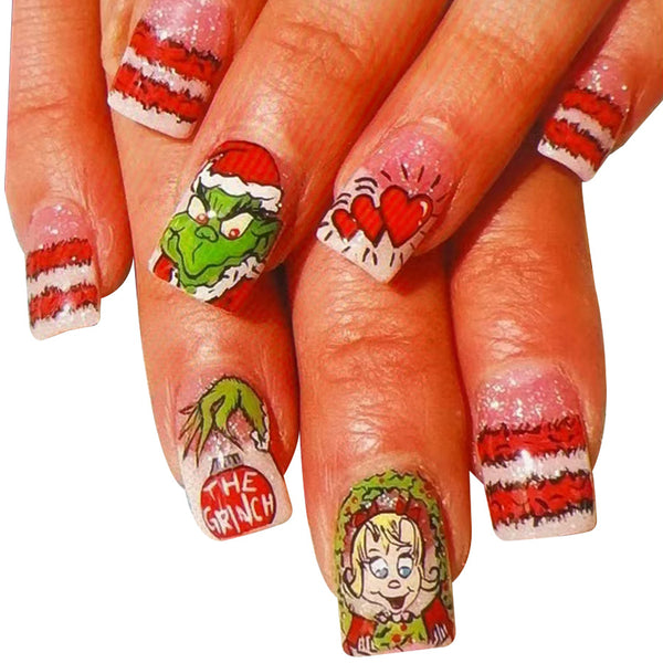 12 Sizes-24 Pcs Press On Nails C716