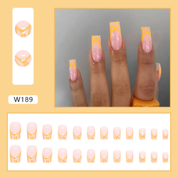 12 Sizes-24 Pcs Press On Nails W189