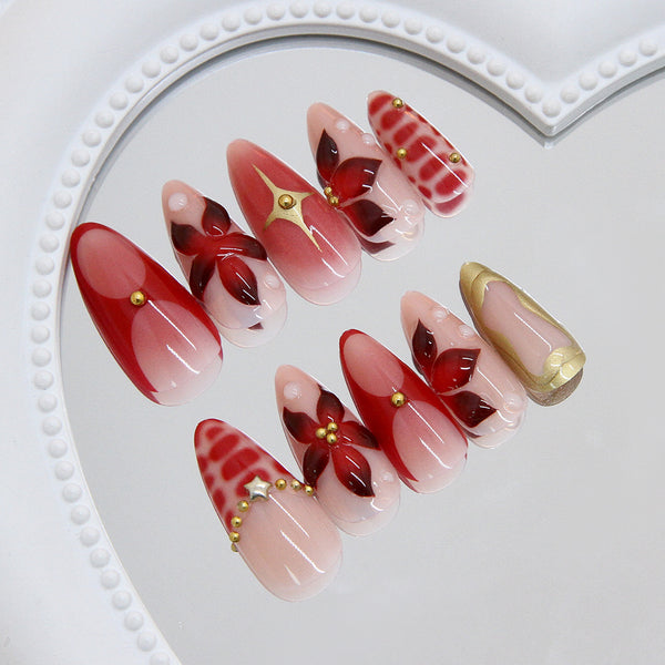12 Sizes-24 Pcs Press On Nails Z1099