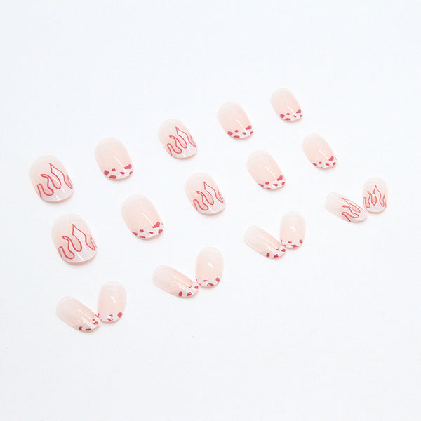12 Sizes-24 Pcs Press On Nails R789