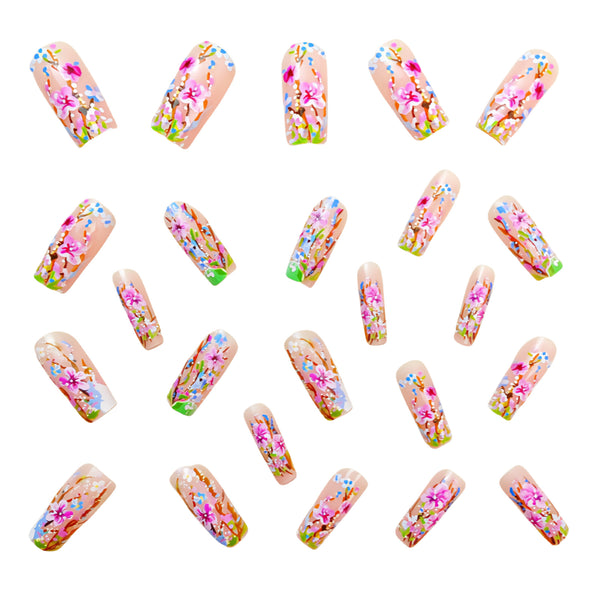 12 Sizes-24 Pcs Press On Nails Y615