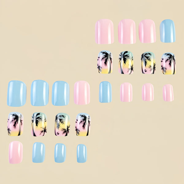 12 Sizes-24 Pcs Press On Nails Y179