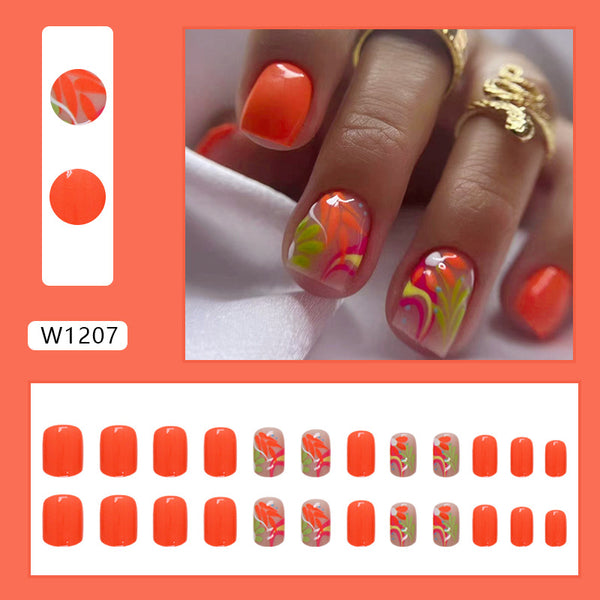 12 Sizes-24 Pcs Press On Nails W1216