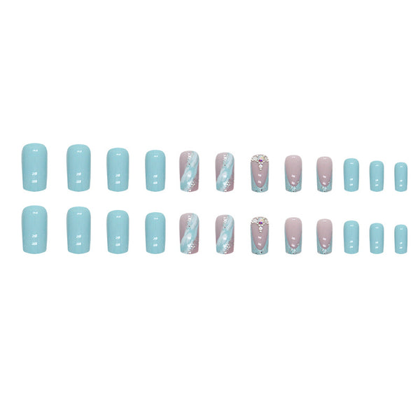 12 Sizes-24 Pcs Press On Nails Z815