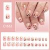 12 Sizes-24 Pcs Press On Nails C1632