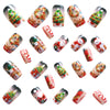 12 Sizes-24 Pcs Press On Nails Y1210