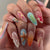 12 Sizes-24 Pcs Press On Nails W1813