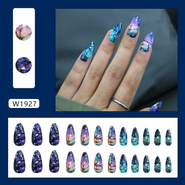 12 Sizes-24 Pcs Press On Nails W1927