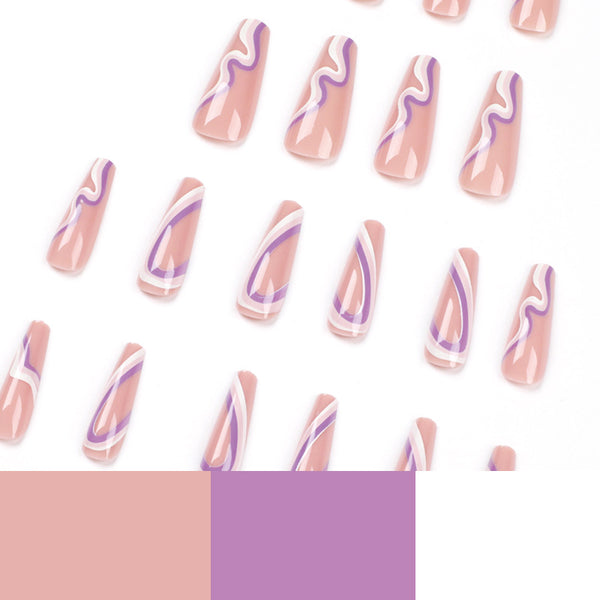 12 Sizes-24 Pcs Press On Nails JP1723