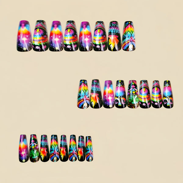 12 Sizes-24 Pcs Press On Nails Y1490