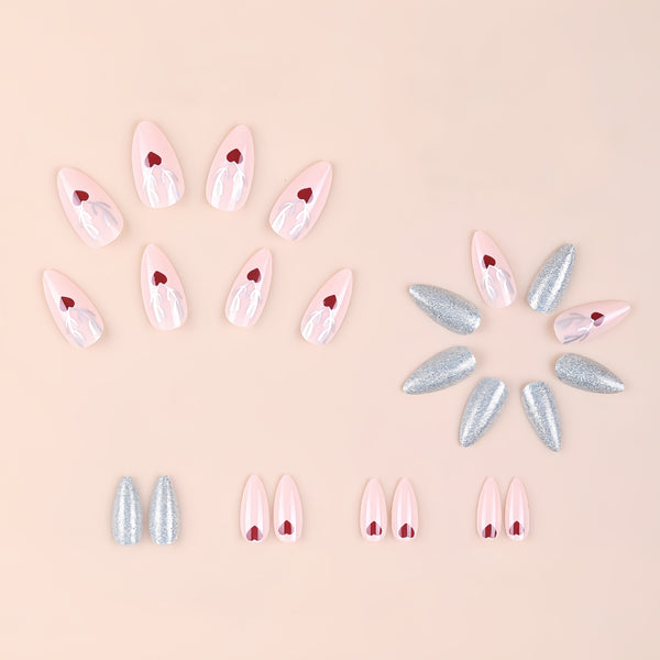 12 Sizes-24 Pcs Press On Nails Y279