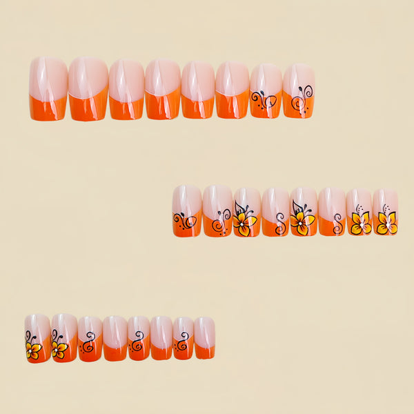12 Sizes-24 Pcs Press On Nails Y1878