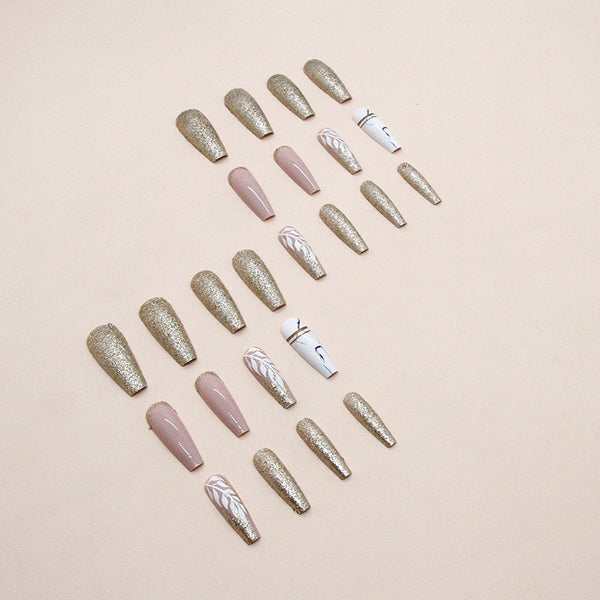 12 Sizes-24 Pcs Press On Nails W1020