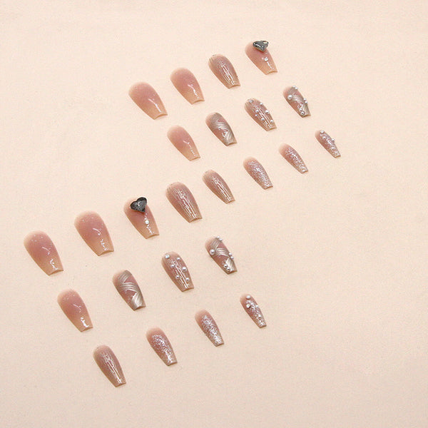 12 Sizes-24 Pcs Press On Nails Z539
