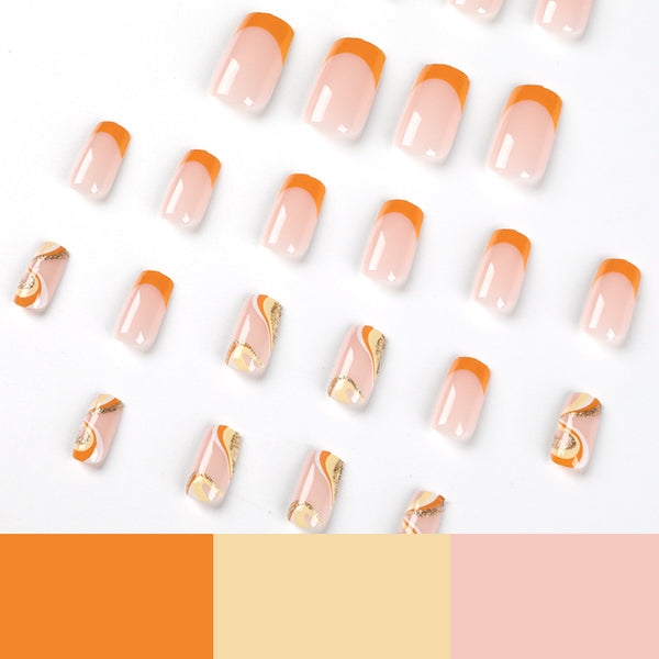 12 Sizes-24 Pcs Press On Nails JP2261