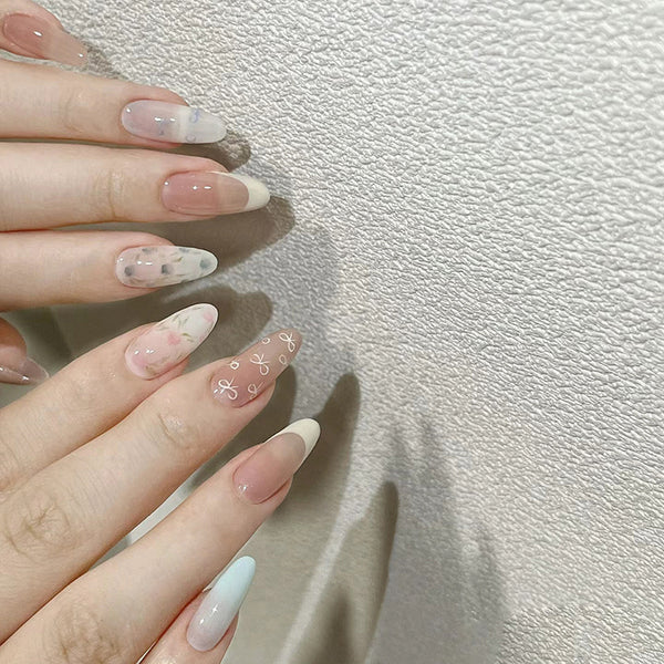 12 Sizes-24 Pcs Press On Nails R873