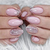 Almond French Medium Pink Press on Nails