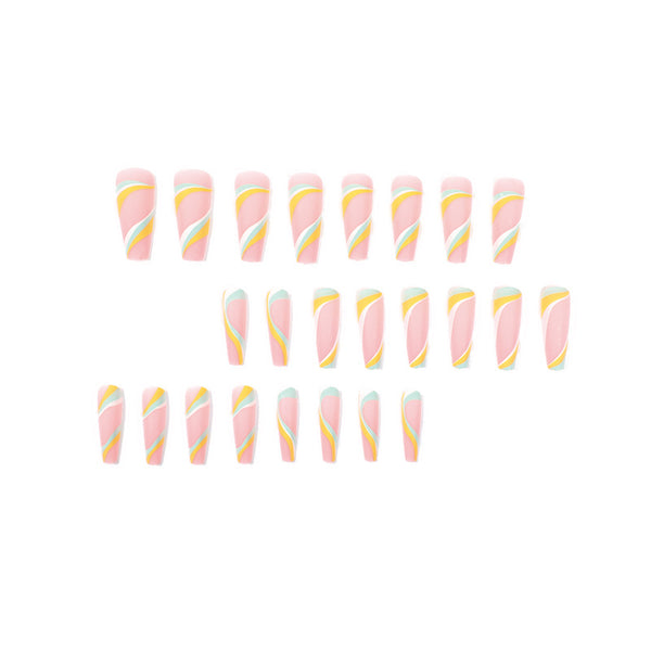 12 Sizes-24 Pcs Press On Nails JP1925