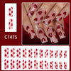 12 Sizes-24 Pcs Press On Nails C1475