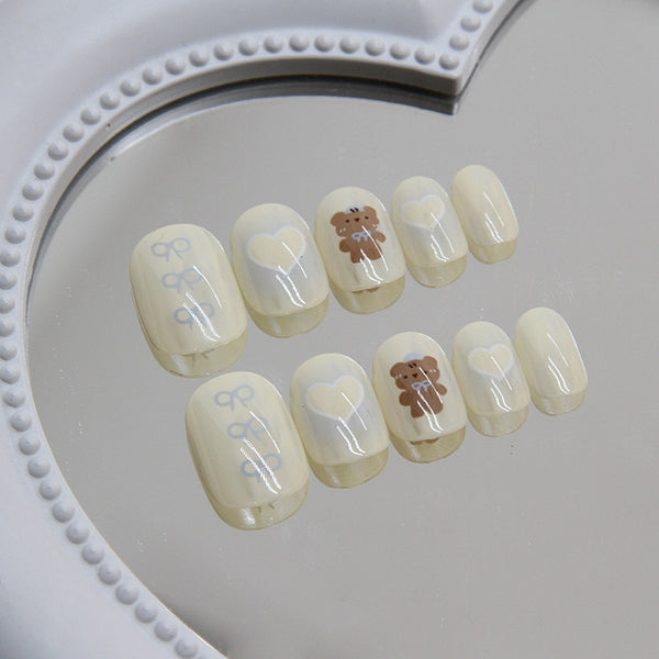 12 Sizes-24 Pcs Press On Nails K020