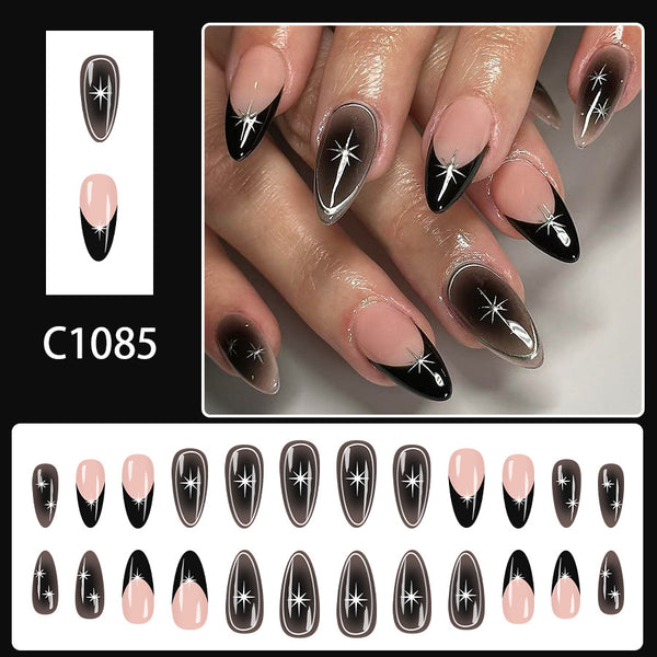 12 Sizes-24 Pcs Press On Nails C1085