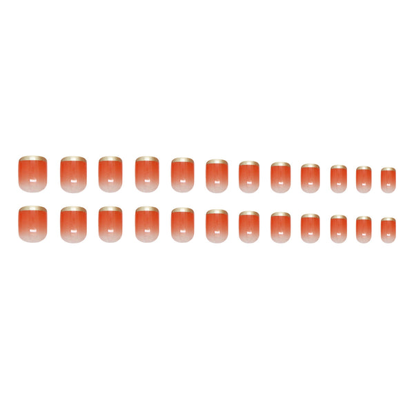 12 Sizes-24 Pcs Press On Nails R032