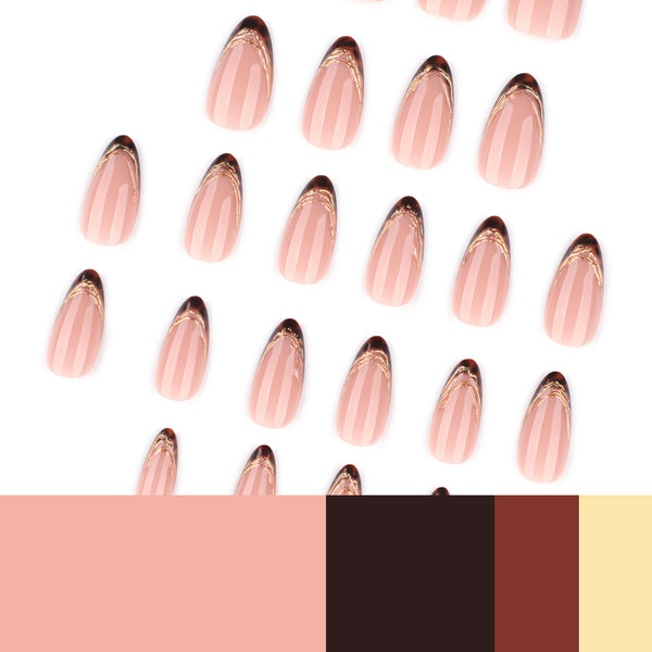 12 Sizes-24 Pcs Press On Nails JP4168