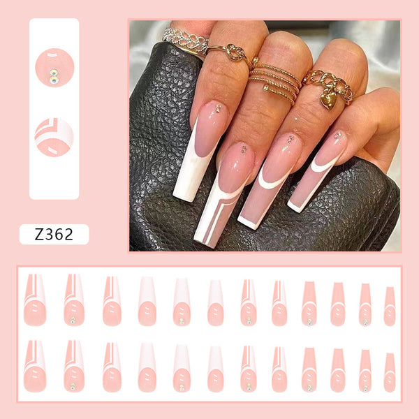 12 Sizes-24 Pcs Press On Nails Z362
