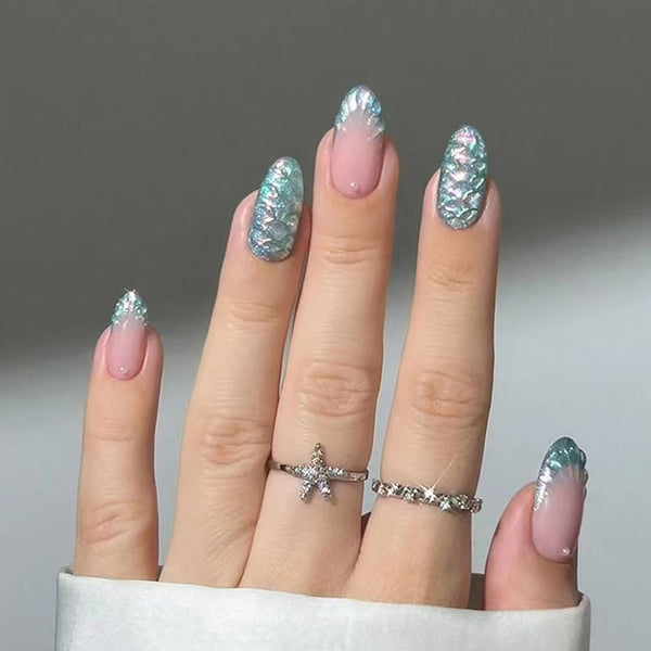 12 Sizes-24 Pcs Press On Nails W1730