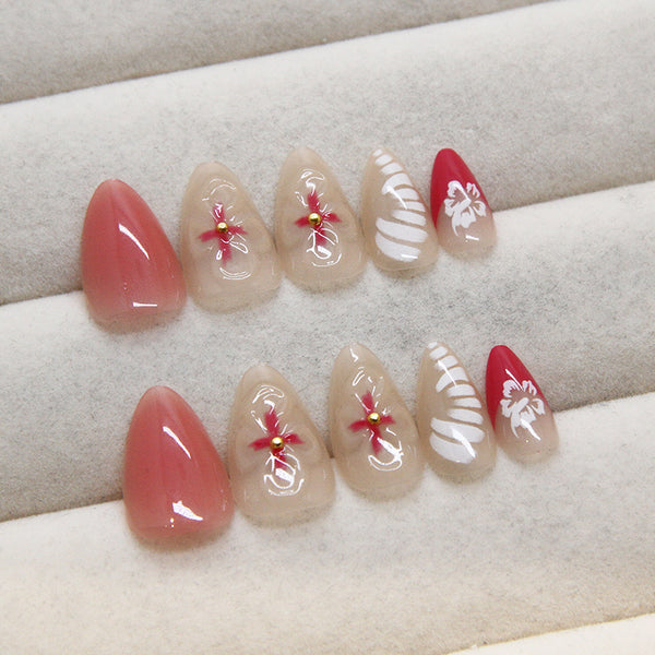 12 Sizes-24 Pcs Press On Nails Z935