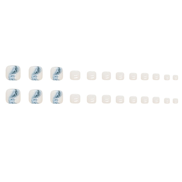 12 Sizes-24 Pcs Press On Nails F130